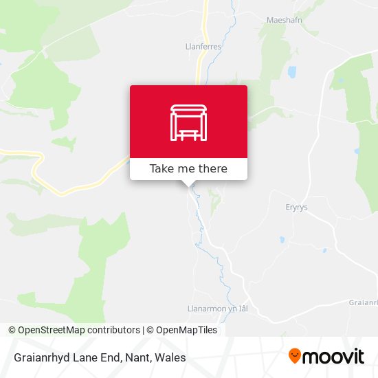 Graianrhyd Lane End, Nant map