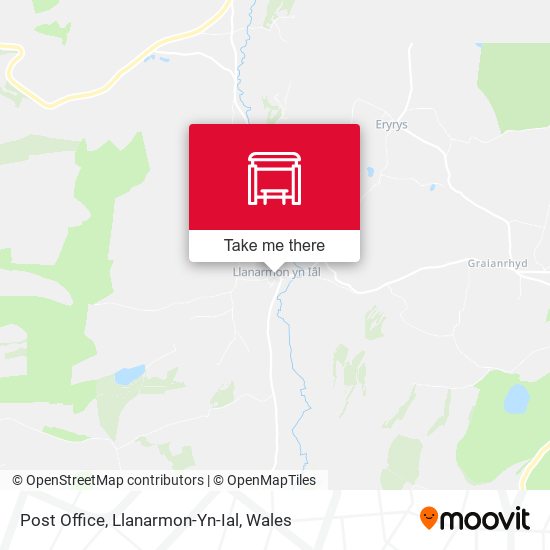 Post Office, Llanarmon-Yn-Ial map
