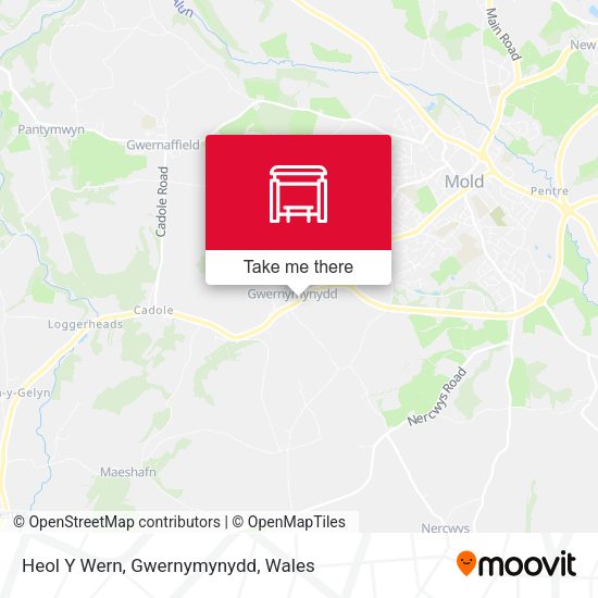 Heol Y Wern, Gwernymynydd map