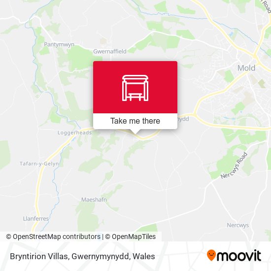 Bryntirion Villas, Gwernymynydd map