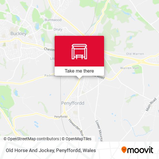 Old Horse And Jockey, Penyffordd map