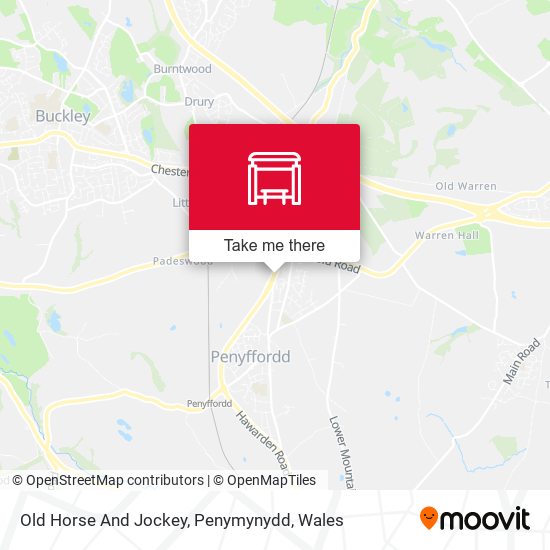 Old Horse And Jockey, Penymynydd map