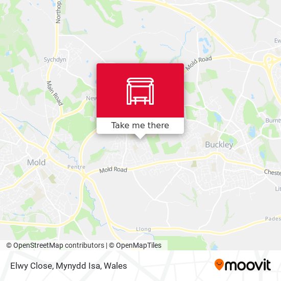 Elwy Close, Mynydd Isa map