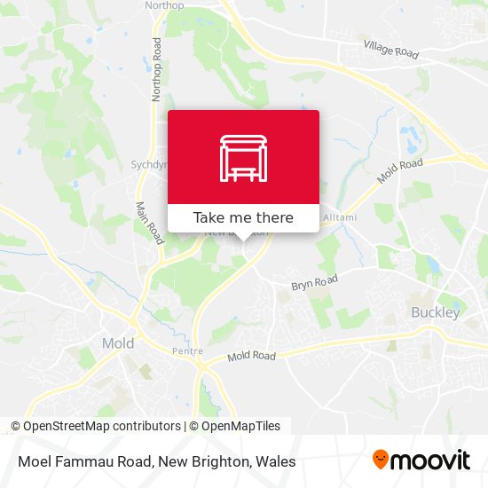 Moel Fammau Road, New Brighton map