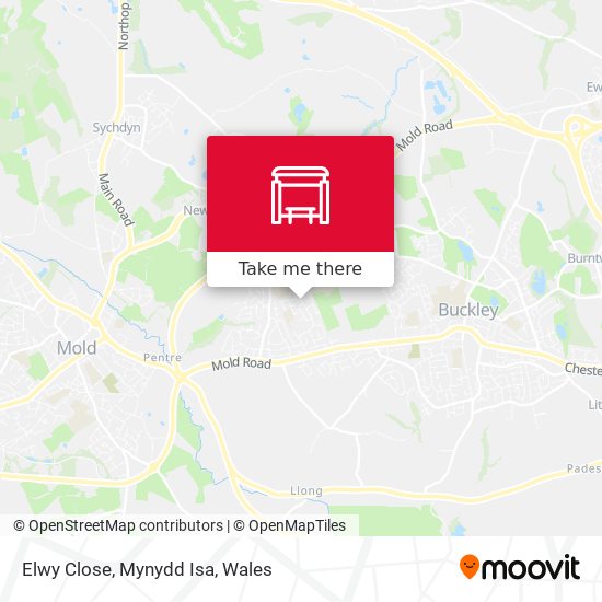 Elwy Close, Mynydd Isa map