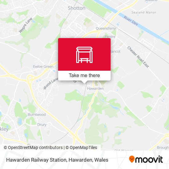 Hawarden Railway Station, Hawarden map