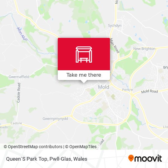 Queen`S Park Top, Pwll-Glas map