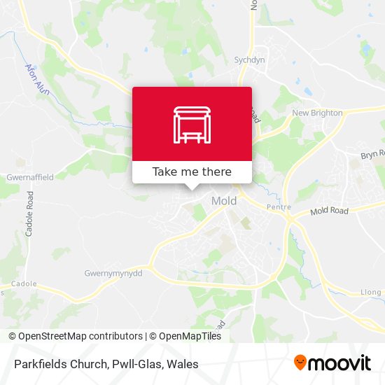 Parkfields Church, Pwll-Glas map