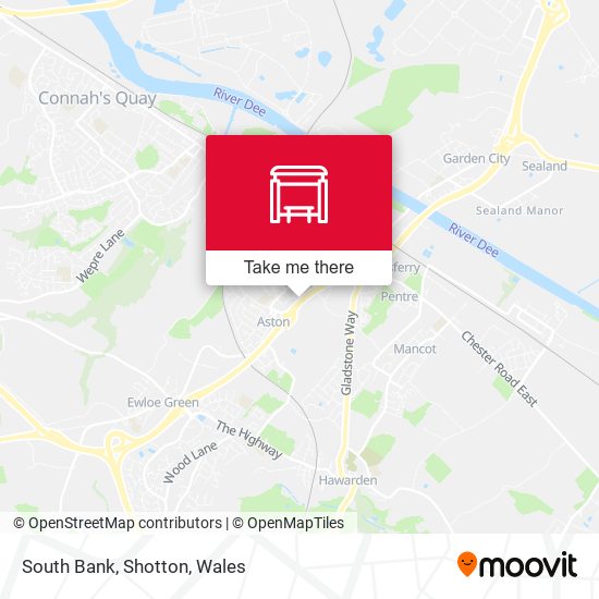 South Bank, Shotton map