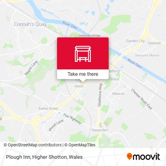 Plough Inn, Higher Shotton map