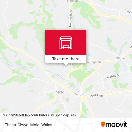 Theatr Clwyd, Mold map