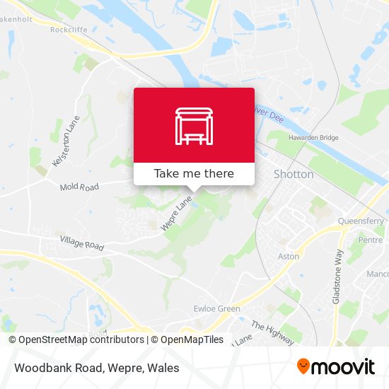Woodbank Road, Wepre map