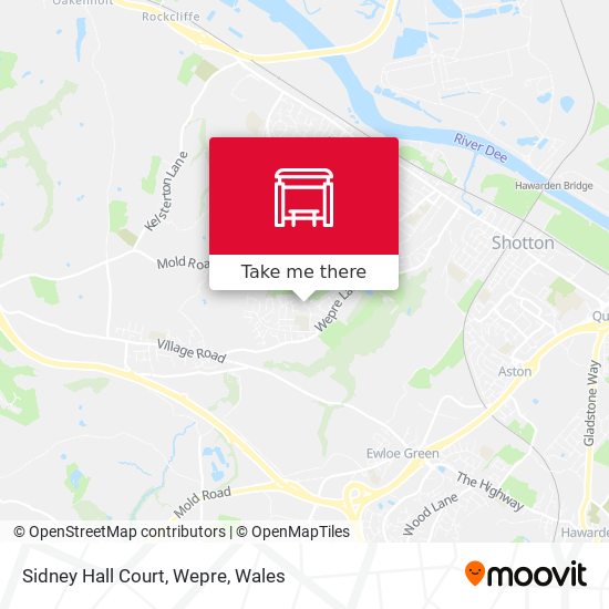 Sidney Hall Court, Wepre map