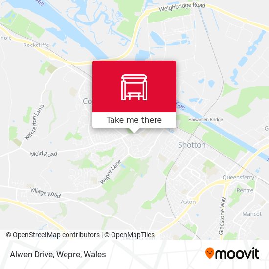 Alwen Drive, Wepre map