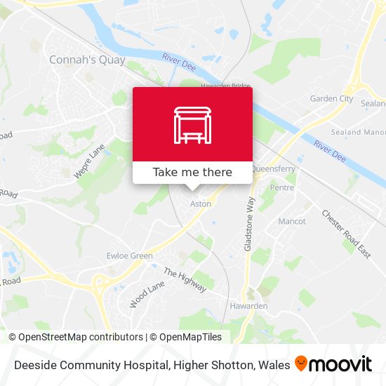 Deeside Community Hospital, Higher Shotton map