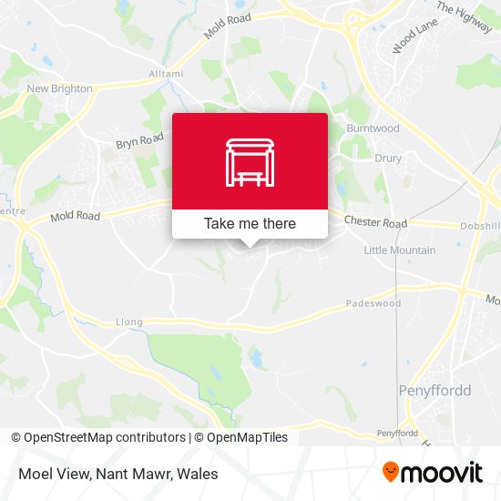 Moel View, Nant Mawr map
