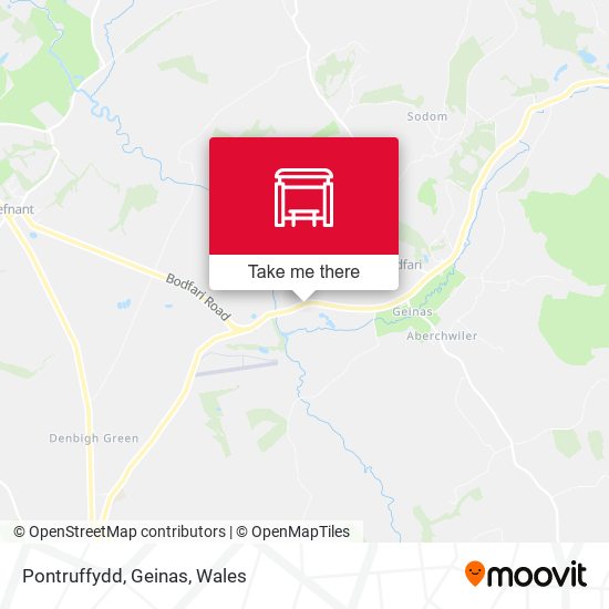 Pontruffydd, Geinas map