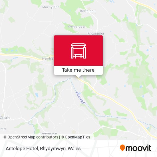Antelope Hotel, Rhydymwyn map