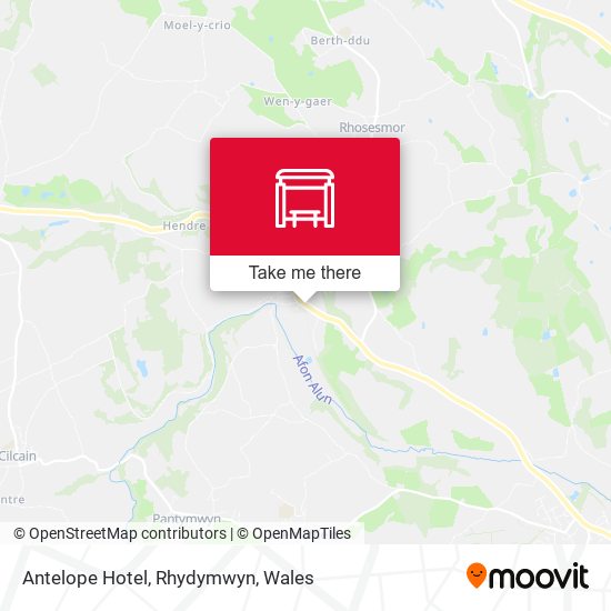 Antelope Hotel, Rhydymwyn map