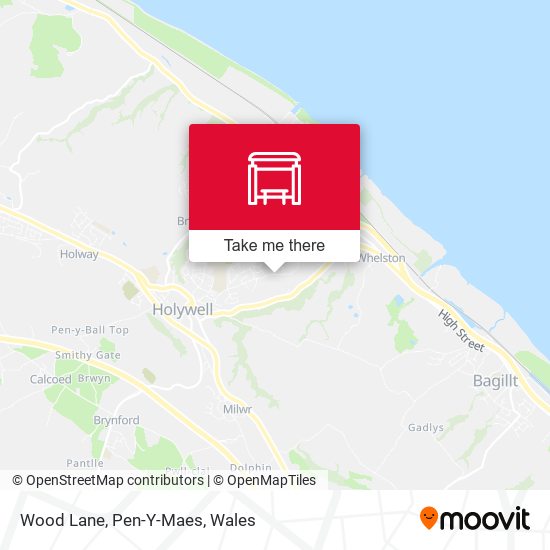Wood Lane, Pen-Y-Maes map
