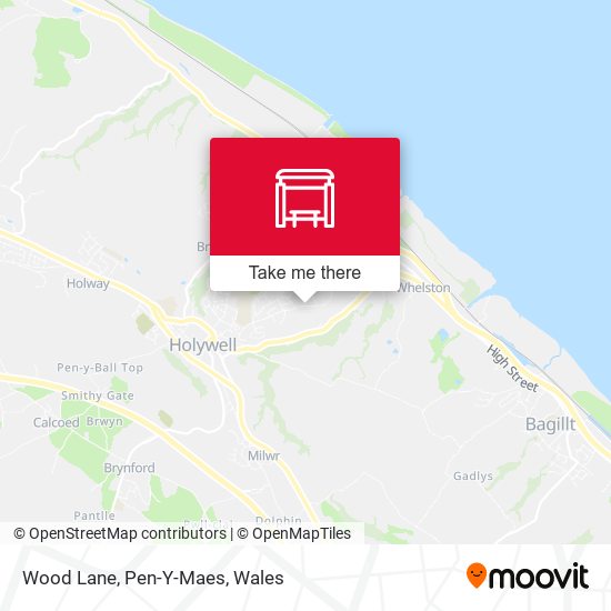 Wood Lane, Pen-Y-Maes map