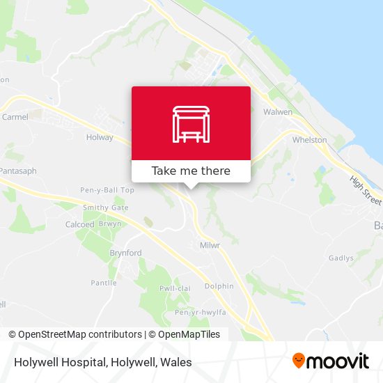 Holywell Hospital, Holywell map