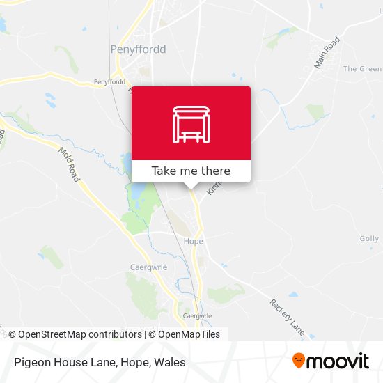 Pigeon House Lane, Hope map