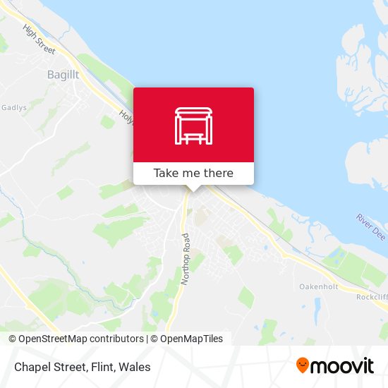 Chapel Street, Flint map