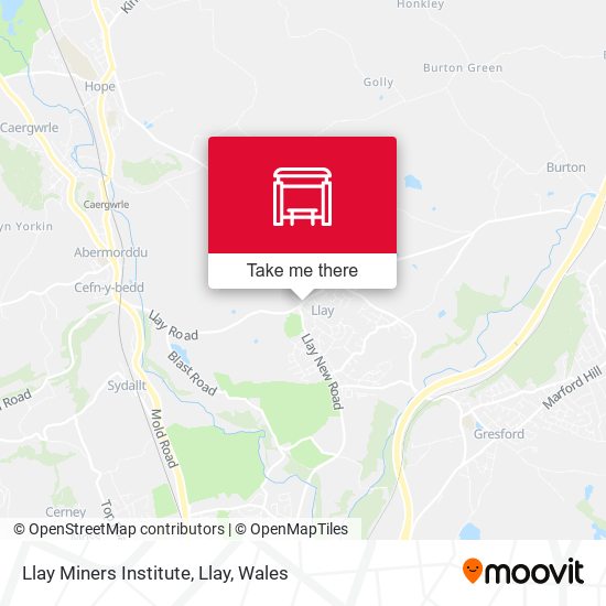 Llay Miners Institute, Llay map