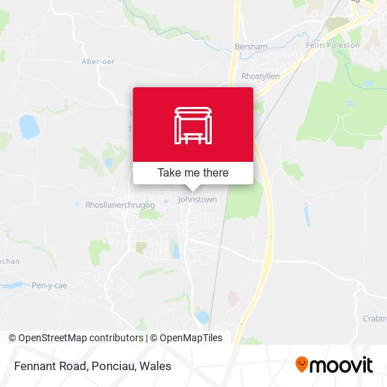 Fennant Road, Ponciau map
