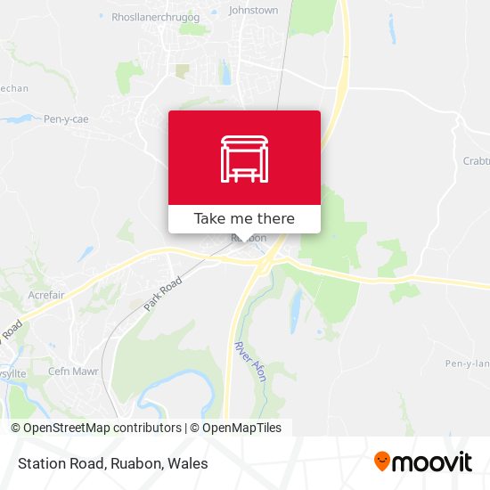 Station Road, Ruabon map