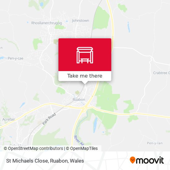St Michaels Close, Ruabon map