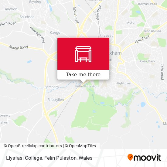 Llysfasi College, Felin Puleston map