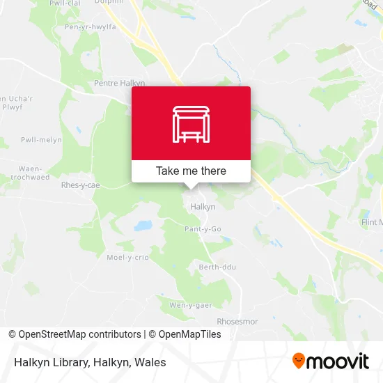 Halkyn Library, Halkyn map