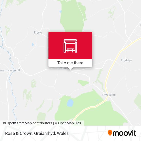 Rose & Crown, Graianrhyd map