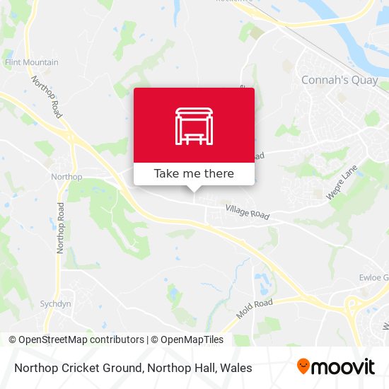 Northop Cricket Ground, Northop Hall map