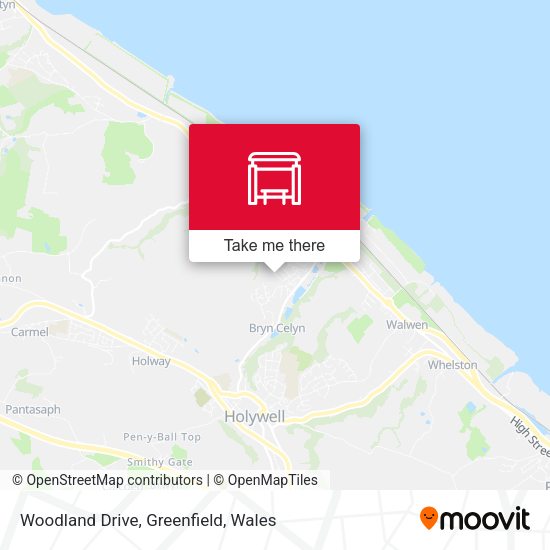 Woodland Drive, Greenfield map