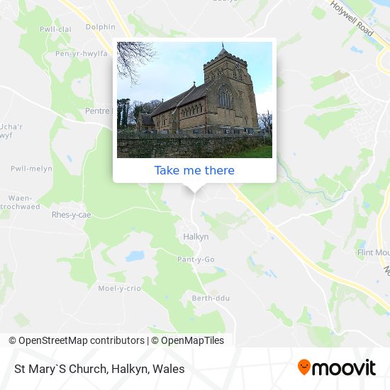 St Mary`S Church, Halkyn map