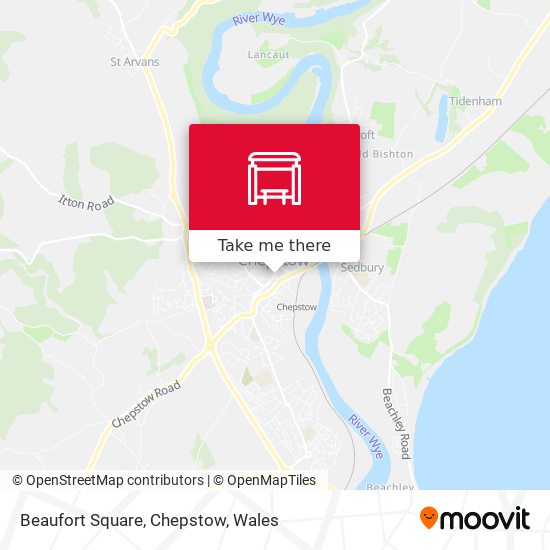 Beaufort Square, Chepstow map