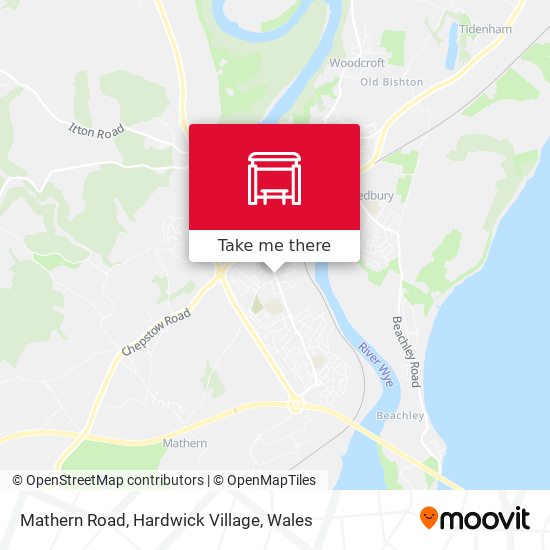 Mathern Road, Hardwick Village map