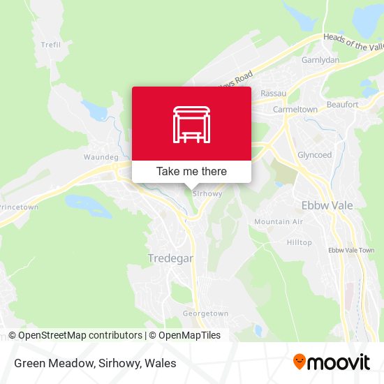 Green Meadow, Sirhowy map
