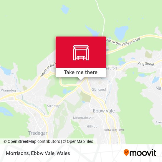 Morrisons, Ebbw Vale map