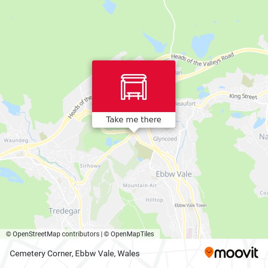 Cemetery Corner, Ebbw Vale map