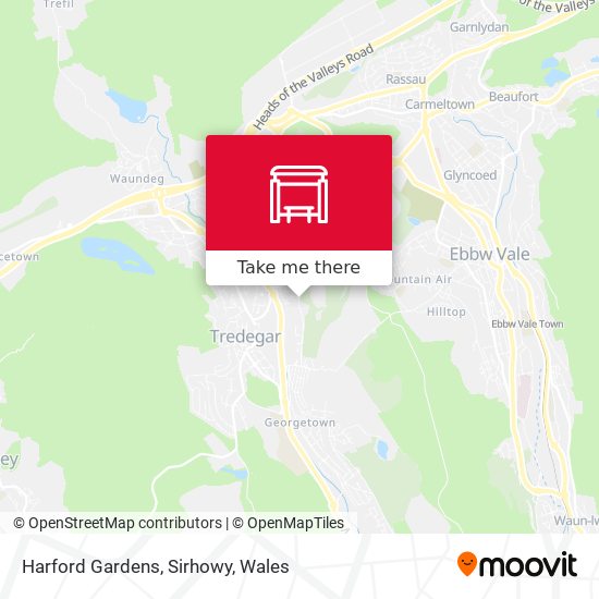 Harford Gardens, Sirhowy map