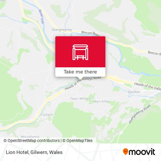 Lion Hotel, Gilwern map