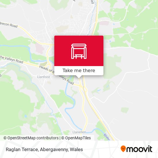 Raglan Terrace, Abergavenny map