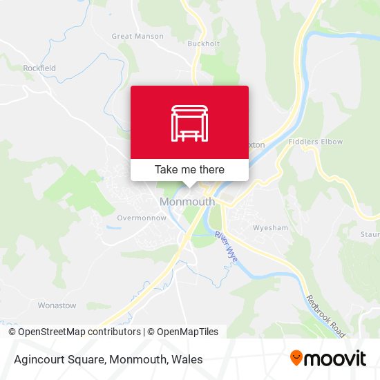 Agincourt Square, Monmouth map