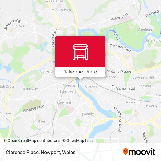Clarence Place, Newport map