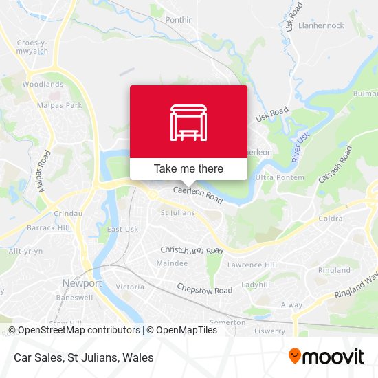 Car Sales, St Julians map