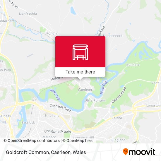 Goldcroft Common, Caerleon map